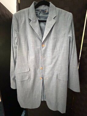 Polo By Ralph Lauren Blue Cotton Blazer, US size 16.